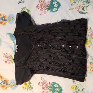 Marks and Spencer Per Una Frilled blouse with jeweled buttons